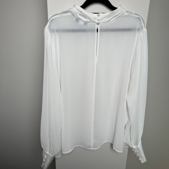 Forever 21 Sheer Blouse with satin neckline - Picture 6 of 7